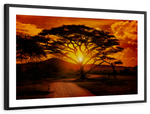 Serengeti Park Sunset Silhouette Wall Art