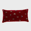 Bow pillow, red