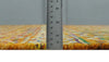 5.6x8.7 Hand Knotted Rust and Beige Modern Contemporary Southwestern Tribal Trellis Recycled wool Area Rug