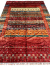 Afghani Khorjin Wool Rug – 7' x 9'10" – Vibrant Geometric & Tribal Patterns