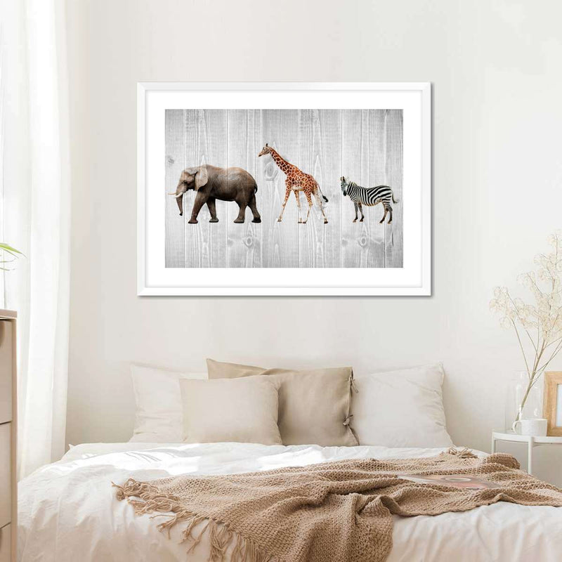 Wooden Safari Wall Art