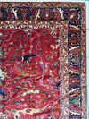 Hand-Knotted Afghani Bidjar Wool Rug – 9’x12’6” – Intricate Geometric & Floral Motifs