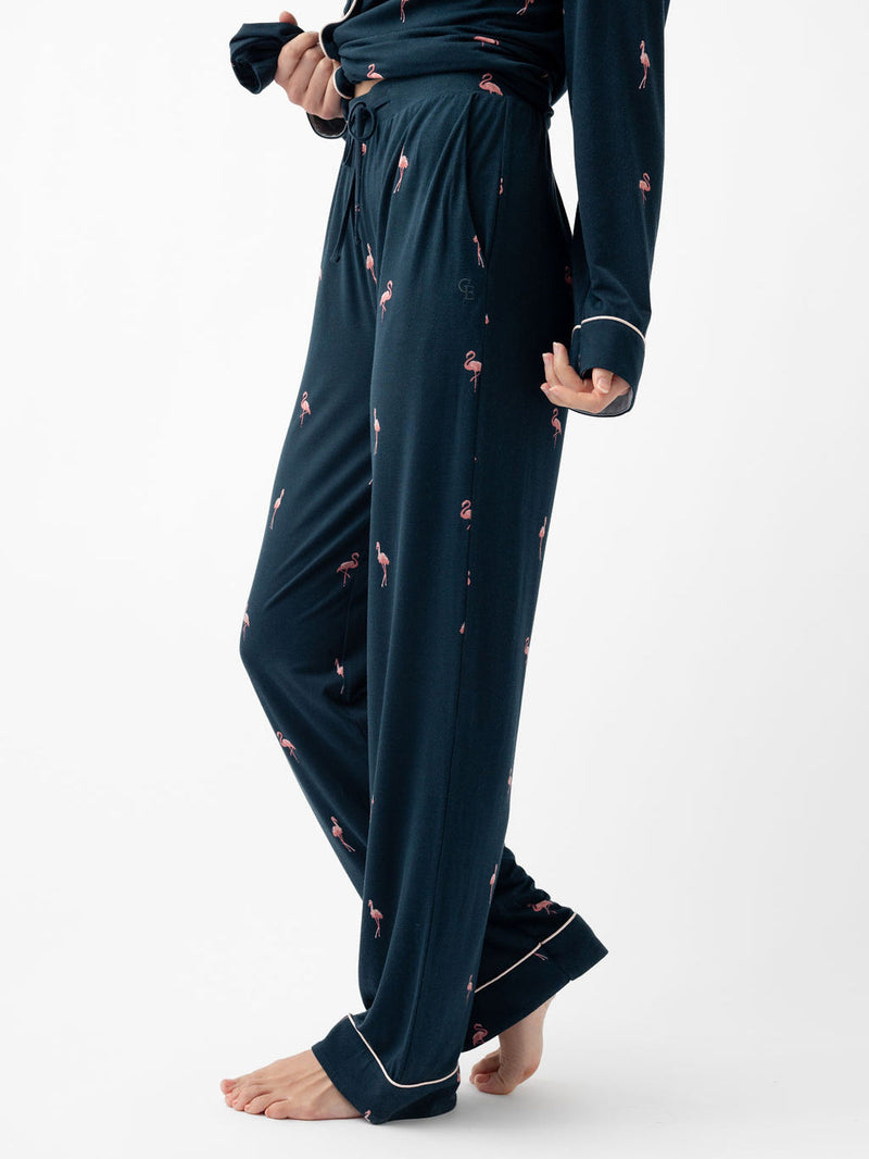 Women's Stretch-Knit Long Sleeve Bamboo Pajama Set