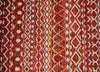 4x6 and 8x10 Hand Knotted Rust, Gold and White Modern Contemporary Southwestern Tribal Trellis Recycled Silk Area Rug | OP5