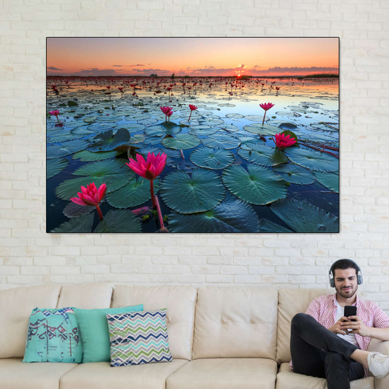 Lake Nong Harn Lotus Wall Art