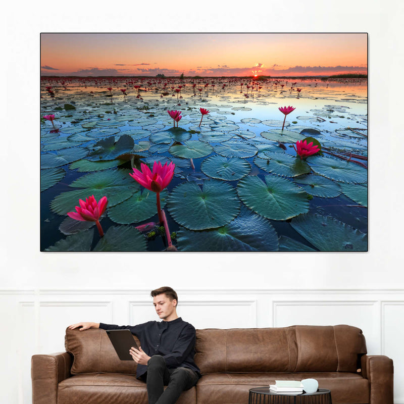 Lake Nong Harn Lotus Wall Art