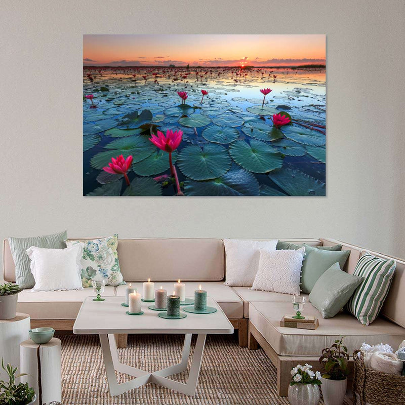 Lake Nong Harn Lotus Wall Art