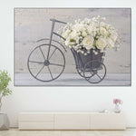 White Rose Bouquet Wall Art