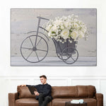 White Rose Bouquet Wall Art
