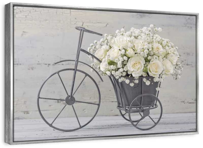 White Rose Bouquet Wall Art