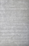 5x8 Solid Silver and White Area Rug | Handmade with Wool & Viscose | TRD1006558