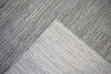 5x8 Solid Silver and White Area Rug | Handmade with Wool & Viscose | TRD1006558