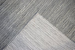 5x8 Solid Silver and White Area Rug | Handmade with Wool & Viscose | TRD1006558