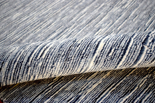 5x8 Solid Gray Rug | Handmade Wool  & Viscose Area Rug | TRD1007158