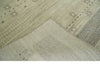5x7 Beige and Gray Hand Spun Wool Hand Knotted Southwestern Gabbeh Rug | KNT51