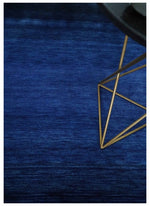 5x7 Ombre Premium look Blue Wool Hand Woven Southwestern Gabbeh Rug