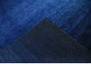 5x7 Ombre Premium look Blue Wool Hand Woven Southwestern Gabbeh Rug