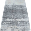 5x7.6 Rug, Abstract Ivory and Gray Rug made with Viscose Art Silk