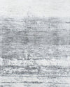 5x7.6 Rug, Abstract Ivory and Gray Rug made with Viscose Art Silk