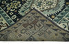 Custom Made Hand Knotted Blue, Ivory and Olive Traditional Oriental wool Area Rug