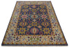 Custom Made Hand Knotted Blue, Gold and Beige Oriental Oushak wool Area Rug