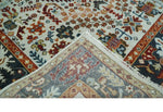 Hand Knotted traditional Oriental Ivory, Rust and Gray Multi Size wool Area Rug