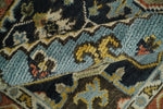 Rust, Blue and Aqua Traditional Heriz Hand knotted Multi Size wool Area Rug