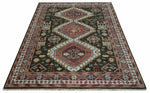 Rust, Ivory and Brown Traditional Hand knotted Multi Size wool Area Rug