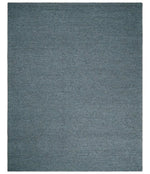 5x8 and 8x10 Braided Wool Solid Gray Felted Chunky Hand Woven Soft Plush Area Rug | DOV7