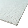 5x8 and 8x10 Braided Wool Solid White Felted Chunky Hand Woven Soft Plush Area Rug | DOV6