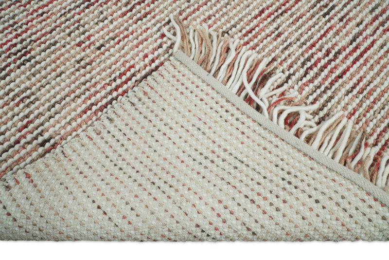 5x8 and 8x10 Hand Made Blue Woolen Chunky and Soft Area Rug | JOY3