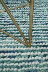 5x8 and 8x10 Hand Made Blue Woolen Chunky and Soft Area Rug | JOY4
