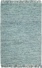 5x8 and 8x10 Hand Made Blue Woolen Chunky and Soft Area Rug | JOY4