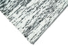5x8 Hand Made Woolen Chunky and Soft Black and Ivory Area Rug | BER1