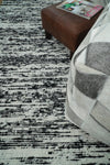 5x8 Hand Made Woolen Chunky and Soft Black and Ivory Area Rug | BER1