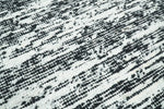 5x8 Hand Made Woolen Chunky and Soft Black and Ivory Area Rug | BER1