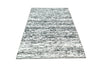 5x8 Hand Made Woolen Chunky and Soft Black and Ivory Area Rug | BER1