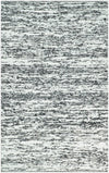 5x8 Hand Made Woolen Chunky and Soft Black and Ivory Area Rug | BER1