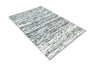 5x8 Hand Made Woolen Chunky and Soft Black and Ivory Area Rug | BER1