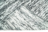 5x8 Hand Made Woolen Chunky and Soft Black and Ivory Area Rug | BER1