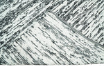 5x8 Hand Made Woolen Chunky and Soft Black and Ivory Area Rug | BER1