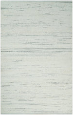 5x8 Hand Made Woolen Chunky and Soft Ivory and Gray Area Rug | BER2