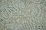 5x8 and 8x10 Hand Made Woolen Modern Camel and Blue Area Rug | EVE004