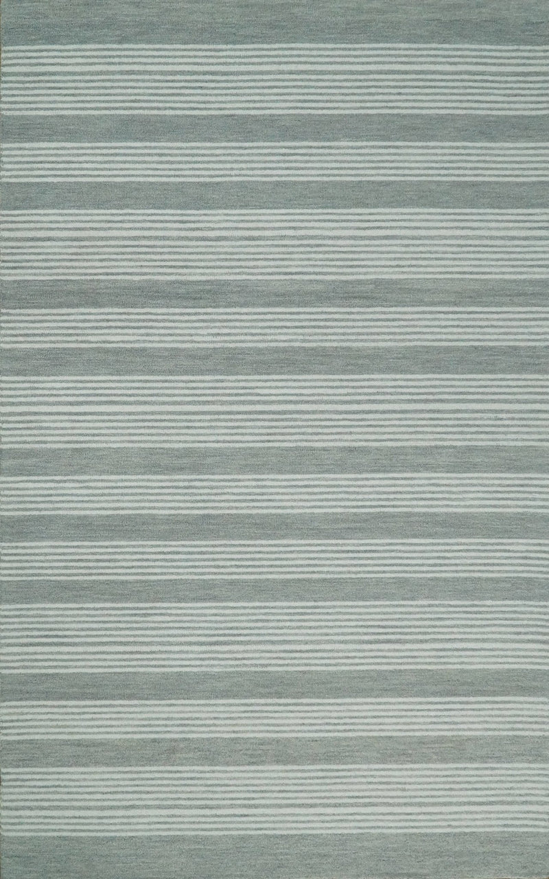 5x8 and 8x10 Hand Made Woolen Modern Grey and Ivory Area Rug | NAU001