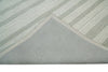 5x8 and 8x10 Hand Made Woolen Modern Grey and Ivory Area Rug | NAU001