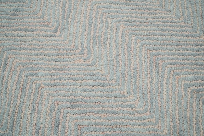 5x8 and 8x10 Hand Made Woolen Modern Pink and Gray Area Rug | EVE002
