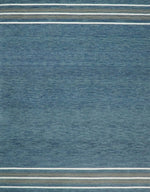 5x8 and 8x10 Hand Made Woolen Modern Solid Blue Area Rug | NAU004