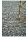 5x8 and 8x10 Solid Gray Chunky Handwoven Wool Area Rug, Layering Rug | TRD2381