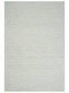 5x8 and 8x10 Solid Ivory Chunky Handwoven Wool Area Rug, Layering Rug | TRD2380