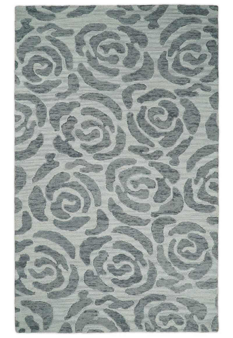 5x8 and 8x11 Handmade Area rug made with fine  Wool Area Rug | TRD6379C